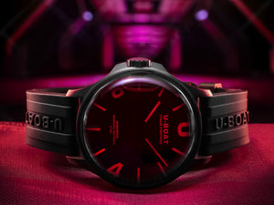Uboat Darkmoon 44mm Black PVD Red - The Independent Collective 8466/b