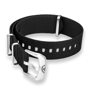 SQUALE STRAP - Black Nato Strap - 22m