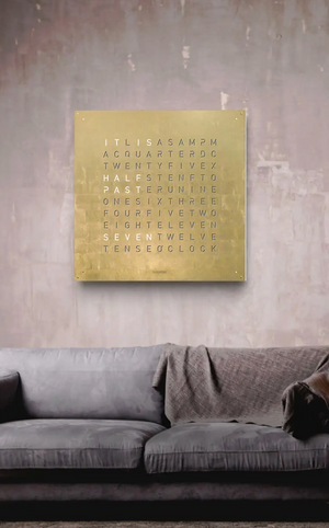 Qlocktwo Earth 90 Creators Edition Gold