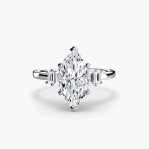 Baguette Accent Solitaire - The Independent CollectiveBaguette Accent Solitaire 