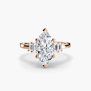 Baguette Accent Solitaire - The Independent CollectiveBaguette Accent Solitaire 
