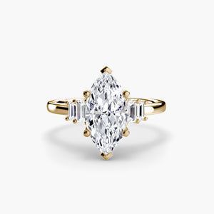 Baguette Accent Solitaire - The Independent CollectiveBaguette Accent Solitaire 