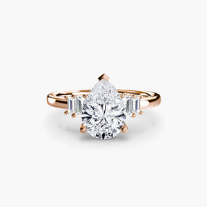 Baguette Accent Solitaire - The Independent CollectiveBaguette Accent Solitaire 