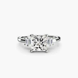 Baguette Accent Solitaire - The Independent CollectiveBaguette Accent Solitaire 