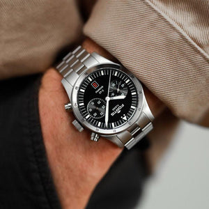 FORTIS Flieger F - 43 Bicompax - Black - The Independent Collective F4240006