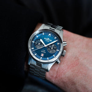 FORTIS Flieger F - 43 Bicompax - Liberty Blue - The Independent Collective F4240012