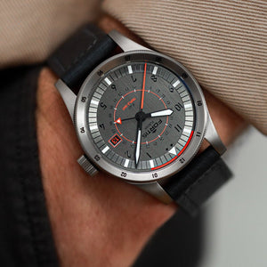 FORTIS Flieger F - 43 Triple GMT - Titanium Orange - The Independent Collective F4260003