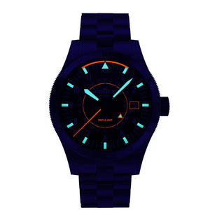 FORTIS Flieger F - 43 Triple GMT - Titanium Orange - The Independent Collective F4260003