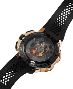 Jacob & Co. Epic X Chrono 44m - Rose Gold and Black Ceramic - The Independent CollectiveJacob & Co. Epic X Chrono 44m - Rose Gold and Black Ceramic EC430.43.AB.AA.A