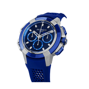 Jacob & Co. Epic X Chrono 44m - Tri Compax (Blue) - The Independent CollectiveJacob & Co. Epic X Chrono 44m - Tri Compax (Blue) EC440.20.AA.AA.A