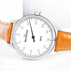 MeisterSinger : Nº1 43mm White with Gold - The Independent Collective AM3301G