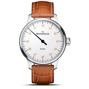 MeisterSinger : Nº1 43mm White with Gold - The Independent Collective AM3301G
