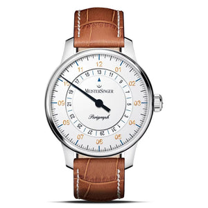 MeisterSinger: Perigraph 38mm White and Gold - The Independent Collective BM1101G