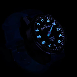 Meistersinger : Unomat Black with Arctic Blue - The Independent Collective UN902BLU