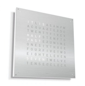 Qlocktwo Earth 90 Brushed Stainless Steel - The Independent CollectiveQlocktwo Earth 90 Brushed Stainless Steel