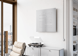 Qlocktwo Earth 90 Brushed Stainless Steel - The Independent CollectiveQlocktwo Earth 90 Brushed Stainless Steel