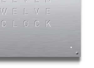 Qlocktwo Earth 90 Brushed Stainless Steel - The Independent CollectiveQlocktwo Earth 90 Brushed Stainless Steel