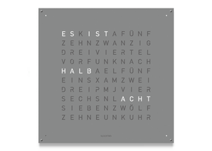 Qlocktwo Earth 90 Grey Pepper Powder Coated Steel - The Independent CollectiveQlocktwo Earth 90 Grey Pepper Powder Coated Steel