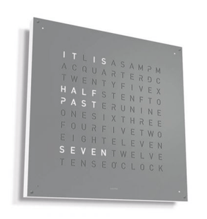 Qlocktwo Earth 90 Grey Pepper Powder Coated Steel - The Independent CollectiveQlocktwo Earth 90 Grey Pepper Powder Coated Steel