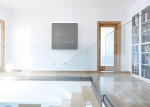 Qlocktwo Earth 90 Grey Pepper Powder Coated Steel - The Independent CollectiveQlocktwo Earth 90 Grey Pepper Powder Coated Steel