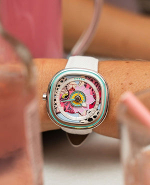 SEVENFRIDAY C1/01 Papa Don’t Preach Silver Leopard - Strap - The Independent Collective C1/01S