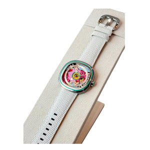 SEVENFRIDAY C1/01 Papa Don’t Preach Silver Leopard - Strap - The Independent Collective C1/01S