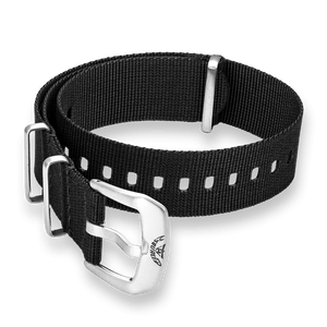 SQUALE STRAP - Black Nato Strap - 20m - The Independent CollectiveSQUALE STRAP - Black Nato Strap - 20m 