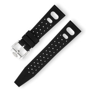 SQUALE STRAP - Black Tropic Rubber Strap 20mm - The Independent Collective CINTRB20 - 1