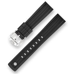 SQUALE STRAP - Black Von Buren Pro Rubber Strap 20mm - The Independent Collective CIVO20BK - 1