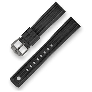 SQUALE STRAP - Black Von Buren Pro Rubber Strap 20mm - The Independent Collective CIVO20BK - 3