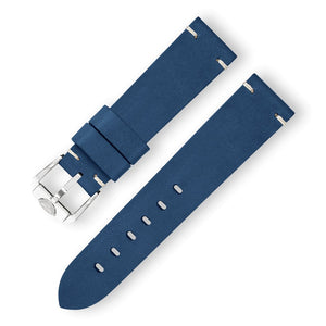 SQUALE STRAP - Navy Blue Leather Strap 20mm - The Independent Collective CINCUOBLUE - 1