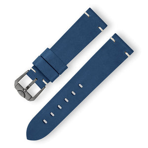 SQUALE STRAP - Navy Blue Leather Strap 20mm - The Independent Collective CINCUOBLUE - 3