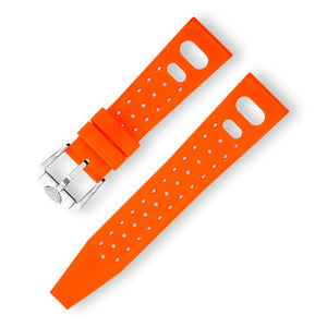 SQUALE STRAP - Orange Tropic Rubber Strap 22mm - The Independent Collective CINORTR22 - 1