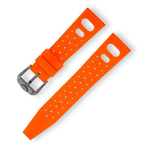 SQUALE STRAP - Orange Tropic Rubber Strap 22mm - The Independent Collective CINORTR22 - 3