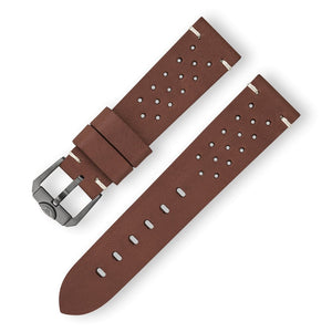 SQUALE STRAP - Perforated Dark Brown Leather Strap 22mm - The Independent Collective CINU1565GD - 3