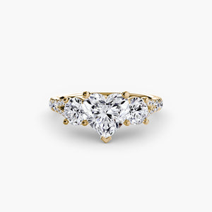 Three - Stone with Pavé Band 3 - The Independent CollectiveThree - Stone with Pavé Band 3 