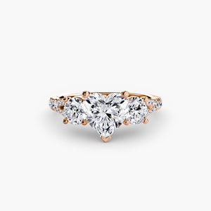 Three - Stone with Pavé Band 3 - The Independent CollectiveThree - Stone with Pavé Band 3 
