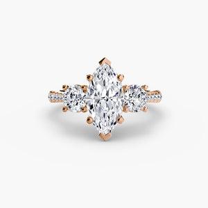 Three - Stone with Pavé Band - The Independent CollectiveThree - Stone with Pavé Band 