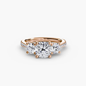 Three - Stone with Pavé Band - The Independent CollectiveThree - Stone with Pavé Band 