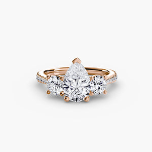 Three - Stone with Pavé Band - The Independent CollectiveThree - Stone with Pavé Band 