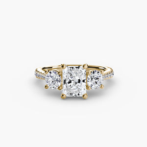Three - Stone with Pavé Band - The Independent CollectiveThree - Stone with Pavé Band 