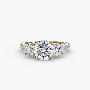 Three - Stone with Pavé Band - The Independent CollectiveThree - Stone with Pavé Band 