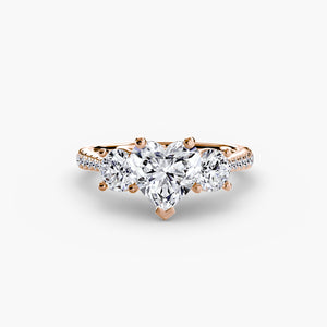 Three - Stone with Pavé Band - The Independent CollectiveThree - Stone with Pavé Band 