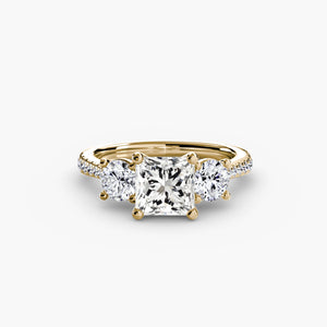 Three - Stone with Pavé Band - The Independent CollectiveThree - Stone with Pavé Band 