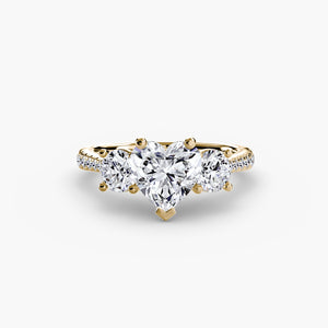 Three - Stone with Pavé Band - The Independent CollectiveThree - Stone with Pavé Band 