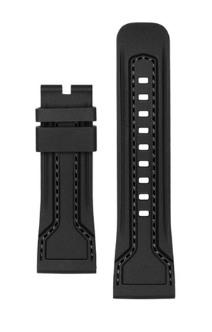 Black Rubber with Black Stitch - The Independent CollectiveBlack Rubber with Black Stitch - The Independent Collective Watches SF - strap - 051