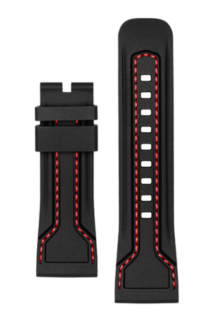 Black Rubber with Red Stitch - The Independent CollectiveBlack Rubber with Red Stitch - The Independent Collective Watches SF - STRAP 063