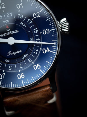 MeisterSinger : Pangaea Day Date Sunburst Blue - The Independent Collective PDD908