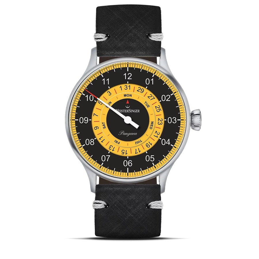 MeisterSinger : Pangaea Day Date Black & Yellow Ltd - The Independent Collective