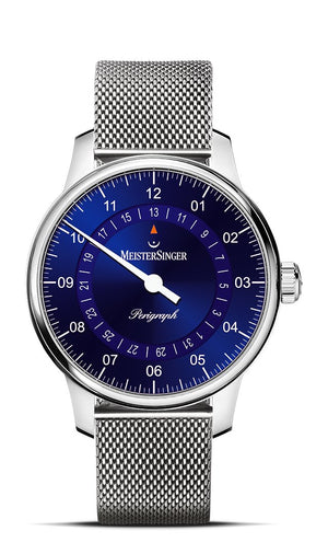 MeisterSinger: Perigraph 38mm Sunburst Blue - The Independent Collective BM1108MIL